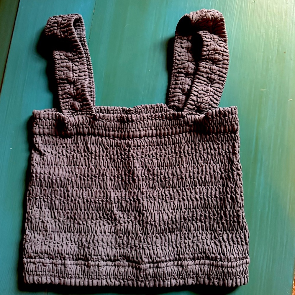 Navy Smocked Tank